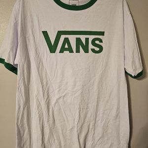 Great condition white with greean trim Vans size M shirt